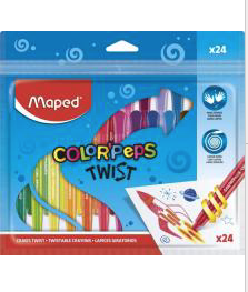 MAPED COLOR'PEPS - 24 TWISTABLE CRAYONS